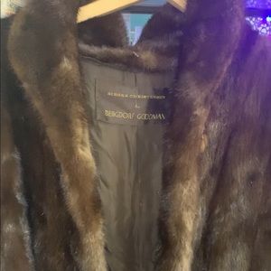 Bergdorf Goodman real mink full length coat